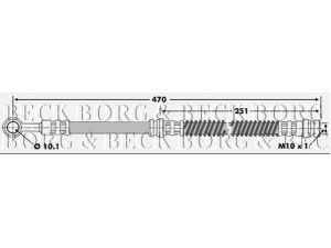 BORG & BECK BBH6814 stabdžių žarnelė 
 Stabdžių sistema -> Stabdžių žarnelės
M862414, MB950308, 30 862 4147