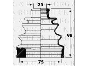 BORG & BECK BCB6031 gofruotoji membrana, kardaninis velenas 
 Ratų pavara -> Gofruotoji membrana
3974105U26, 3974105U87