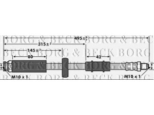 BORG & BECK BBH6909 stabdžių žarnelė 
 Stabdžių sistema -> Stabdžių žarnelės
4806C3, 4806F3, 46786431, 51748936