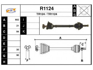 SNRA R1124 kardaninis velenas 
 Ratų pavara -> Kardaninis velenas
7700746703, 7700862625, 7701351700