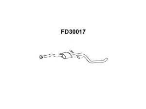 VENEPORTE FD30017 vidurinis duslintuvas 
 Išmetimo sistema -> Duslintuvas
6559195, 6638219
