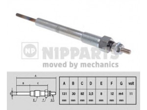 NIPPARTS N5710505 kaitinimo žvakė 
 Kibirkšties / kaitinamasis uždegimas -> Kaitinimo kaištis
36710-2A700