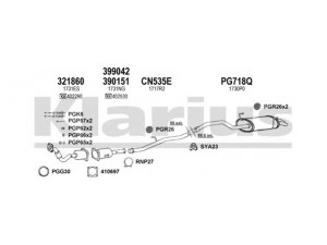 KLARIUS 630999U išmetimo sistema 
 Išmetimo sistema -> Išmetimo sistema, visa