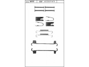 BSF 00727 priedų komplektas, stovėjimo stabdžių trinkelės 
 Stabdžių sistema -> Rankinis stabdys