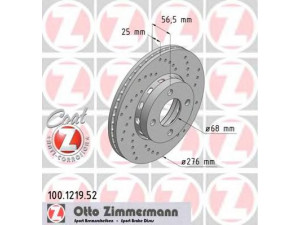 ZIMMERMANN 100.1219.52 stabdžių diskas 
 Dviratė transporto priemonės -> Stabdžių sistema -> Stabdžių diskai / priedai
895 615 301 B, 8A0 615 301 C