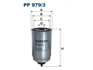 FILTRON PP979/3 kuro filtras 
 Techninės priežiūros dalys -> Papildomas remontas
31922-3E200, 3192226910, 3192226910