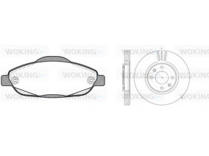 WOKING 812233.00 stabdžių rinkinys, diskiniai stabdžiai 
 Stabdžių sistema -> Diskinis stabdys -> Stabdžių remonto rinkinys
