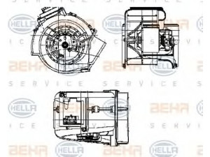 HELLA 8EW 009 159-371 vidaus pūtiklis 
 Šildymas / vėdinimas -> Orpūtė/dalys
220 820 36 42, A 220 820 36 42
