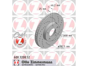 ZIMMERMANN 600.3208.52 stabdžių diskas 
 Stabdžių sistema -> Diskinis stabdys -> Stabdžių diskas
8E0 615 301 A, 8E0 615 301 C
