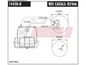 CASALS B2466 dėklas, pneumatinė pakaba 
 Pakaba -> Pneumatinė pakaba
MLF7171, 431487, 1076075, 1076076