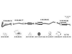 EBERSPÄCHER 082141 išmetimo sistema 
 Išmetimo sistema -> Išmetimo sistema, visa