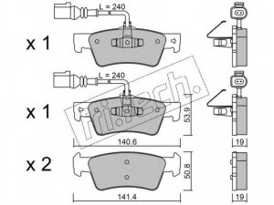 fri.tech. 677.0 stabdžių trinkelių rinkinys, diskinis stabdys 
 Techninės priežiūros dalys -> Papildomas remontas
7L6 698 451, 7L6 698 451C
