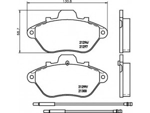 HELLA 8DB 355 019-001 stabdžių trinkelių rinkinys, diskinis stabdys 
 Techninės priežiūros dalys -> Papildomas remontas
425296, 95651046, 95654086, 95658639