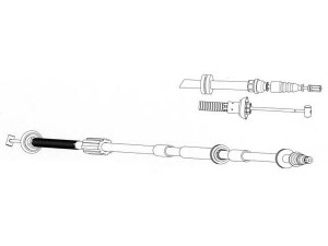KAWE FA02259 trosas, stovėjimo stabdys 
 Stabdžių sistema -> Valdymo svirtys/trosai
51702642