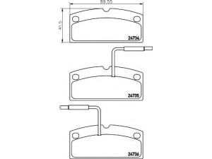 HELLA 8DB 355 014-181 stabdžių trinkelių rinkinys, diskinis stabdys 
 Techninės priežiūros dalys -> Papildomas remontas
0790710, 6G065