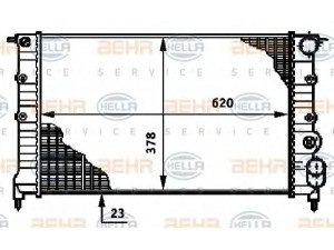 HELLA 8MK 376 720-111 radiatorius, variklio aušinimas 
 Aušinimo sistema -> Radiatorius/alyvos aušintuvas -> Radiatorius/dalys
77 00 759 175, 77 00 795 175