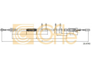 COFLE 10.4743 trosas, stovėjimo stabdys 
 Stabdžių sistema -> Valdymo svirtys/trosai
1350315080, 1359248080, 474628