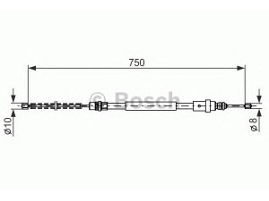 BOSCH 1 987 477 571 trosas, stovėjimo stabdys 
 Stabdžių sistema -> Valdymo svirtys/trosai