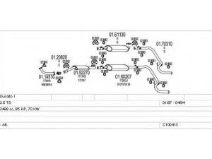 MTS C100413013132 išmetimo sistema 
 Išmetimo sistema -> Išmetimo sistema, visa