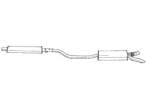 AKS DASIS SG12696 galinis duslintuvas 
 Išmetimo sistema -> Duslintuvas
7750705