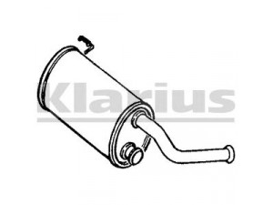 KLARIUS CN162D vidurinis duslintuvas 
 Išmetimo sistema -> Duslintuvas
96021664, 96021664