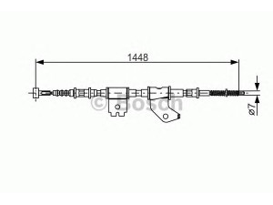 BOSCH 1 987 477 402 trosas, stovėjimo stabdys 
 Stabdžių sistema -> Valdymo svirtys/trosai