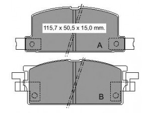 VEMA 834340 stabdžių trinkelių rinkinys, diskinis stabdys
8941230410, 94230525, 94123041