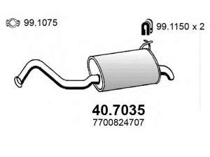 ASSO 40.7035 galinis duslintuvas 
 Išmetimo sistema -> Duslintuvas
7700425696, 7700426204, 7700824707