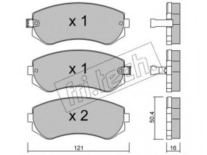 fri.tech. 313.0 stabdžių trinkelių rinkinys, diskinis stabdys 
 Techninės priežiūros dalys -> Papildomas remontas
41060-2N290, 41060-2N390, 41060-3N390