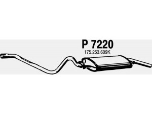 FENNO P7220 galinis duslintuvas 
 Išmetimo sistema -> Duslintuvas
055253609A, 055253609AB, 055253609AE
