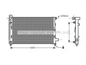 AVA QUALITY COOLING MSA2282 radiatorius, variklio aušinimas 
 Aušinimo sistema -> Radiatorius/alyvos aušintuvas -> Radiatorius/dalys
1685001202, 1685001502, 1685001602