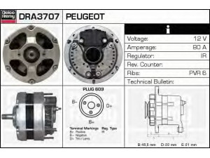 DELCO REMY DRA3707 kintamosios srovės generatorius 
 Elektros įranga -> Kint. sr. generatorius/dalys -> Kintamosios srovės generatorius
A2TB2191, A2TB4791, A2TB4791A, A2TB4791B