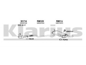 KLARIUS 720851U išmetimo sistema 
 Išmetimo sistema -> Išmetimo sistema, visa