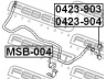 FEBEST 0423-903 šarnyro stabilizatorius 
 Ašies montavimas/vairavimo mechanizmas/ratai -> Stabilizatorius/fiksatoriai -> Savaime išsilyginanti atrama
4056A111, MR418052