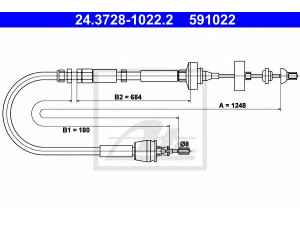 ATE 24.3728-1022.2 sankabos trosas 
 Dviratė transporto priemonės -> Kabeliai ir tachometro velenaai -> Sankabos trosas
77 00 413 206, 77 00 840 014, 77 00 847 976