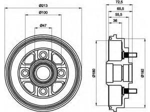 HELLA 8DT 355 300-281 stabdžių būgnas 
 Stabdžių sistema -> Būgninis stabdys -> Stabdžių būgnas
4240387703, 4240387703000