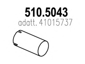 ASSO 510.5043 išleidimo kolektorius 
 Išmetimo sistema -> Išmetimo vamzdžiai
41015737