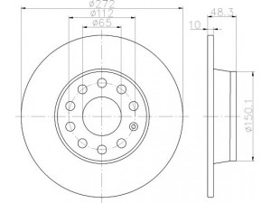 HELLA PAGID 8DD 355 116-971 stabdžių diskas 
 Stabdžių sistema -> Diskinis stabdys -> Stabdžių diskas
1K0615601AA, 1K0615601AA, 1K0615601AA