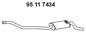 EBERSPÄCHER 95 11 7434 galinis duslintuvas 
 Išmetimo sistema -> Duslintuvas
867.253.609 AA, 867.253.609 AJ