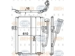 HELLA 8FC 351 036-671 kondensatorius, oro kondicionierius 
 Oro kondicionavimas -> Kondensatorius
3 087 157 9, 30 871 579, CAB311B085