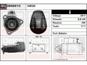 DELCO REMY DRS8810 starteris 
 Elektros įranga -> Starterio sistema -> Starteris
29955144, 500325103