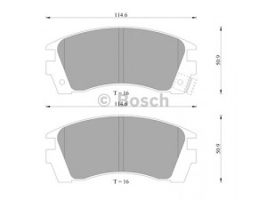BOSCH 0 986 505 947 stabdžių trinkelių rinkinys, diskinis stabdys 
 Techninės priežiūros dalys -> Papildomas remontas
1N01-33-28Z, 1N03 33 28ZA, 1V2R3328Z