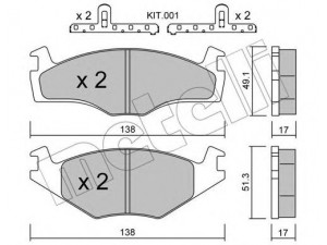 METELLI 22-0045-2K stabdžių trinkelių rinkinys, diskinis stabdys 
 Techninės priežiūros dalys -> Papildomas remontas
867 615 109A, 867 698 151, 867 615 109A