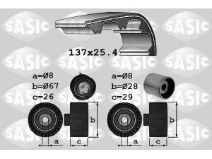 SASIC 1756038 paskirstymo diržo komplektas 
 Techninės priežiūros dalys -> Papildomas remontas
028198119C, 1145904+1058458+176223