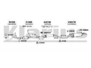 KLARIUS 780075U išmetimo sistema 
 Išmetimo sistema -> Išmetimo sistema, visa