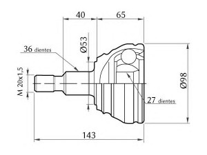 KOSHIMO 1860.0068016 jungčių komplektas, kardaninis velenas 
 Ratų pavara -> Sujungimai/komplektas
1J0498099E, 1JQ498099E, 1JQ498099E