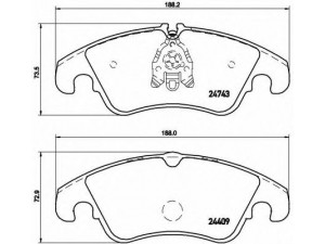 BREMBO P 85 098 stabdžių trinkelių rinkinys, diskinis stabdys 
 Techninės priežiūros dalys -> Papildomas remontas
4G0698151, 4G0698151D, 4G0698151L