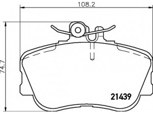 HELLA 8DB 355 018-041 stabdžių trinkelių rinkinys, diskinis stabdys 
 Techninės priežiūros dalys -> Papildomas remontas
0024202120, 002420212005, 0024202220