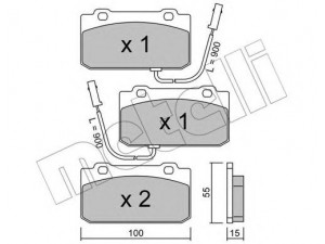 METELLI 22-0040-2 stabdžių trinkelių rinkinys, diskinis stabdys 
 Techninės priežiūros dalys -> Papildomas remontas
60777122