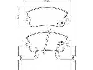 HELLA 8DB 355 018-931 stabdžių trinkelių rinkinys, diskinis stabdys 
 Techninės priežiūros dalys -> Papildomas remontas
006074986700, 0060750464, 0060750795